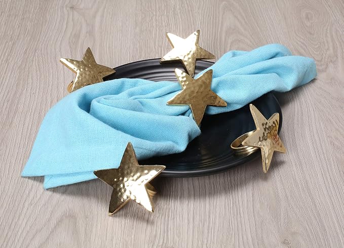 Star Napkin Holders, Durable Aluminum Napkin Rings Set of 8 - Image 9