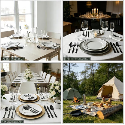 72-Piece Black Silverware Set - Image 3