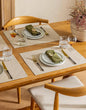 Fabric Linen Dining Table Mats Set of 8 Machine Washable Water Repellent Boho Cream Beige Plate Placemats Dining Room Table Decorations 12x18 Inch