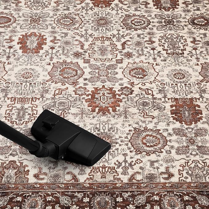 Keen Home Design 3x5 Rug - Machine Washable Entry Rug with Non-Slip Backing, Ideal for Enteryway, Kitchen, Bathroom, Laundry Room - Vintage, Easy Clean, Durable, Low Pile - (3' x 5')