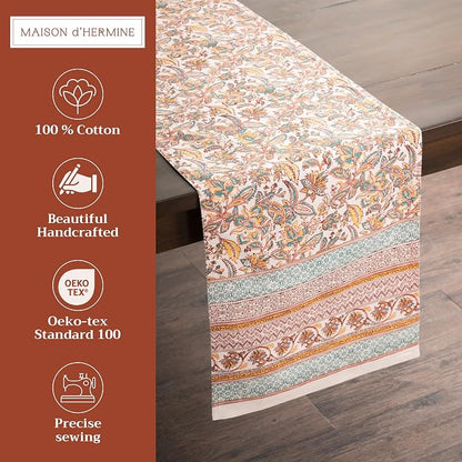 Maison d' Hermine Table Runner 100% Cotton 14.50" x 72" | Table Runners 72 - Image 2