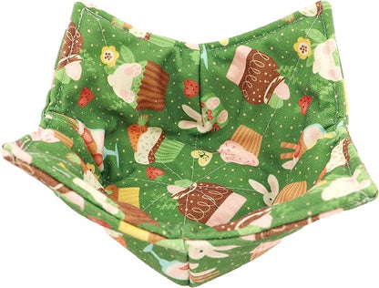 Cotton Microwavable Bowl Cozy, Microwave-Safe Hot Bowl Holders, Soup Bowl Cozy - Image 3