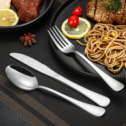 40-Piece Silverware Set, CXJY Stainless Steel Flatware Cutlery Set Service - Image 4