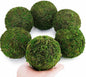 BYHER Decorative Moss Balls Set - Fake Moss Balls for Bowl Fillers, Centerpiece Decor, Home Decor, Vase Filler, Wedding Decor, Table Arrangement, Coffee Accents, DIY Crafts (Large - 3.2"-Set of 6)