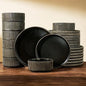 Stoneware Dinnerware Sets, Reactive Glaze Dishes Set by FamiwarePremium