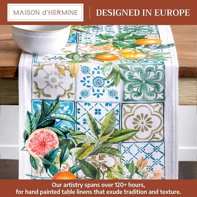 Maison d' Hermine Table Runner 100% Cotton 14.50" x 72" | Table Runners 72 - Image 2