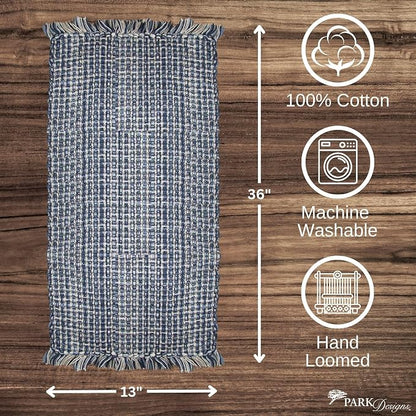 Park Designs Denim Tweed Table Runner 13" x 36" - Image 3