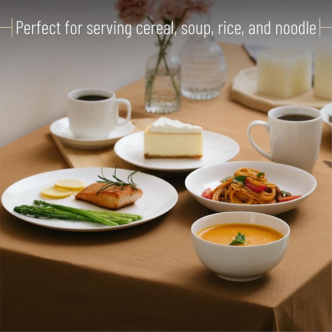 Brew To A Tea BTaT- White Bowls Set of 6, 16 oz - Image 5