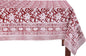 ATOSII Meraki Red 100% Cotton Tablecloth, Handblock Print Rectangle Table Cover for Kitchen Dining I Tabletop Linen I Thanksgiving, Christmas, Wedding, Fall Table Cloth 72 X 120 Inches I 10 Seater