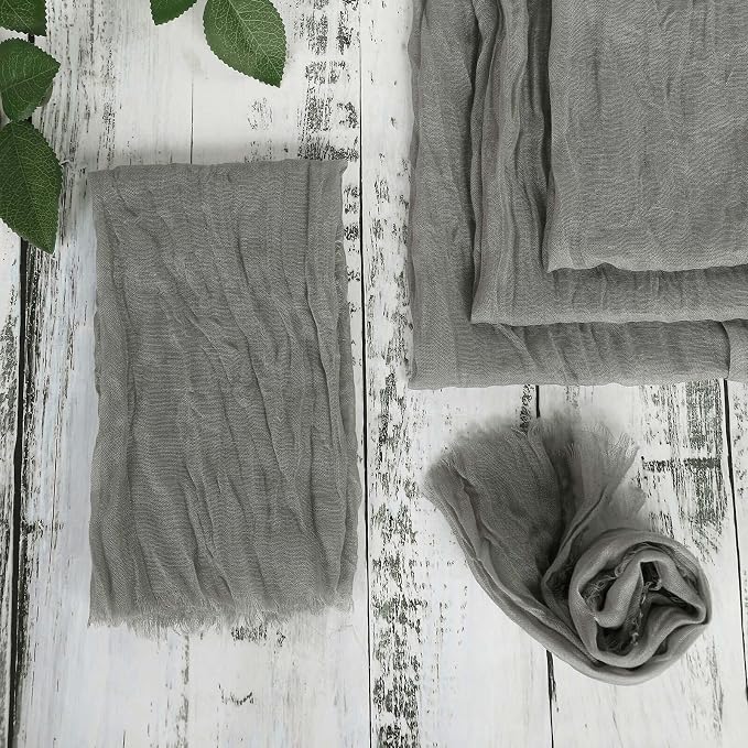 Efavormart 5 Pack 24"x19" Gray Matte Gauze Cheesecloth Napkins, Sleek Cotton - Image 9