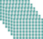 Urban VillaPlacemats for Dining Table 100% Cotton Placemats 14''x20'' Over Sized Tablemats Set of 6 Placemats Aqua/White Color Buffalo Check Tablemats for Family Dinners Wedding PartiesPlacemats