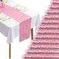 12 Packs 12 X 72 Inch Pink Sequin Table Runner Glitter Dining Table Runner by Fivenl