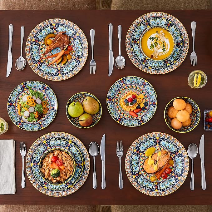 vancasso 12 Pieces Dinnerware Sets, Porcelain Dishes Set - Image 7