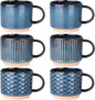 GBhome 12 OZ Stackable Coffee Mugs Set of 6, Ceramic Coffee Cups Set | 3 by GBhome