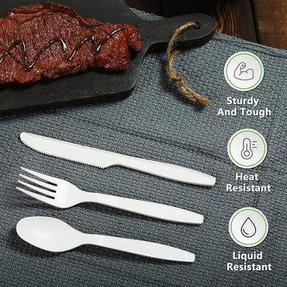 Compostable Fork, 100 Biodegradable Silverware - Image 5