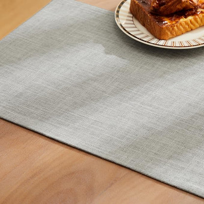 Rustic Cotton Linen Table Runner, 13x72 Inches Light Grey | Farmhouse Style - Image 6