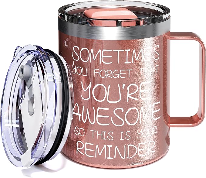 Inspirational Coffee Mug for Women, 12oz Insulated Stainless Steel Mug by avodvo