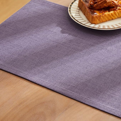 Rustic Cotton Linen Table Runner, 13x108 Inches Purple | Farmhouse Style Linen - Image 6