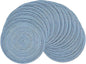 SHACOS Round Braided Placemats Set of 12 Circle Place Mats Cotton Polyester by SHACOS