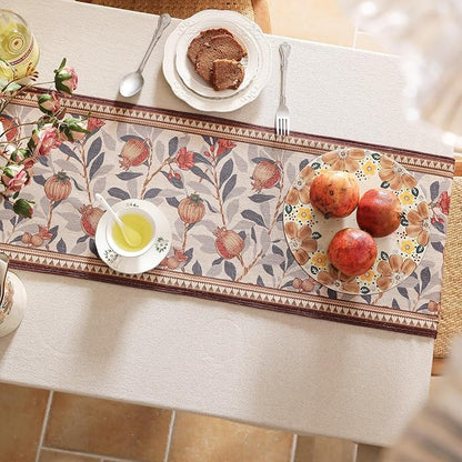 Patdrea Designer French Vintage Linen Table Runner, Floral Pattern, - Image 4