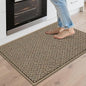 COSY HOMEER Kitchen Rugs 20"x32" Non-Slip Kitchen Mats for Floor Absorbent Stain Resistant Kitchen Floor Mat Machine Washable Rugs for Kitchen,Hallway,Sink,Taupe