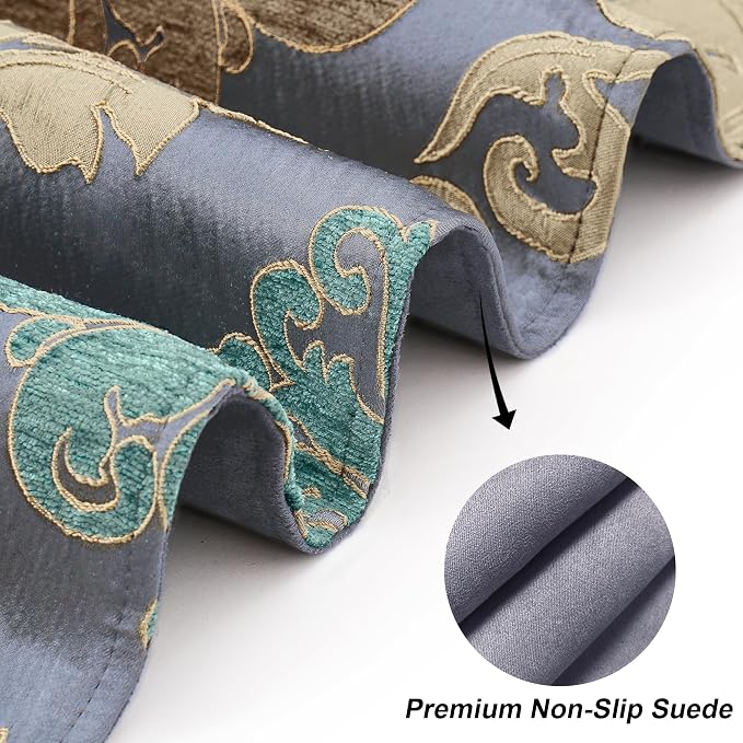 Loom and Mill Luxury Damask Table Runner 72 Inches Long, 13x72 in - Image 4