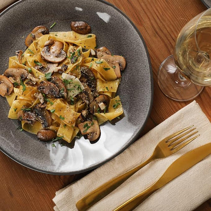 Gibson Elite Port Barton Plates and Bowls Sets, 12-Piece Stoneware Dinnerware - Image 4