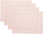 Solino Home Linen Placemats Set of 4 - Classic Hemstitch Pink Placemats 14 x 19 Inch - 100% Pure Linen Table Mats for Valentines, Spring, Easter