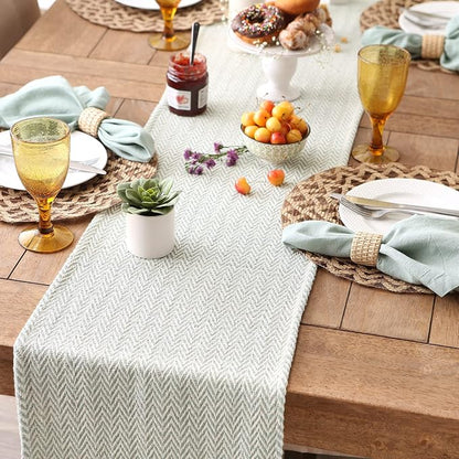 DII Woven Basic Tabletop Collection Chevron Table Runner - Image 3