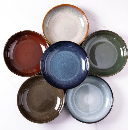 LERATIO Large Pasta Bowls, 38oz Ceramic Pasta Bowls, 9.0" Reactive Glaze Pasta by LeRatio