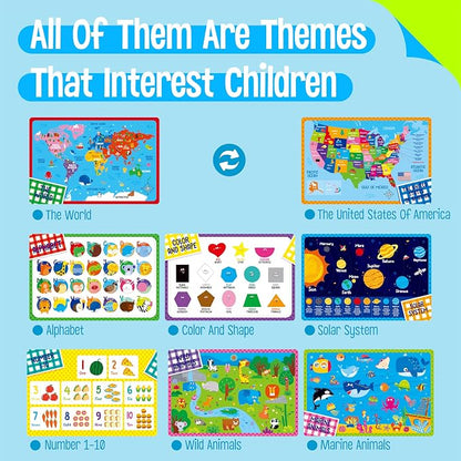 4 Pack Placemats for Kids, Non-Slip Washable Table Mats, Double-Sided Reusable - Image 2