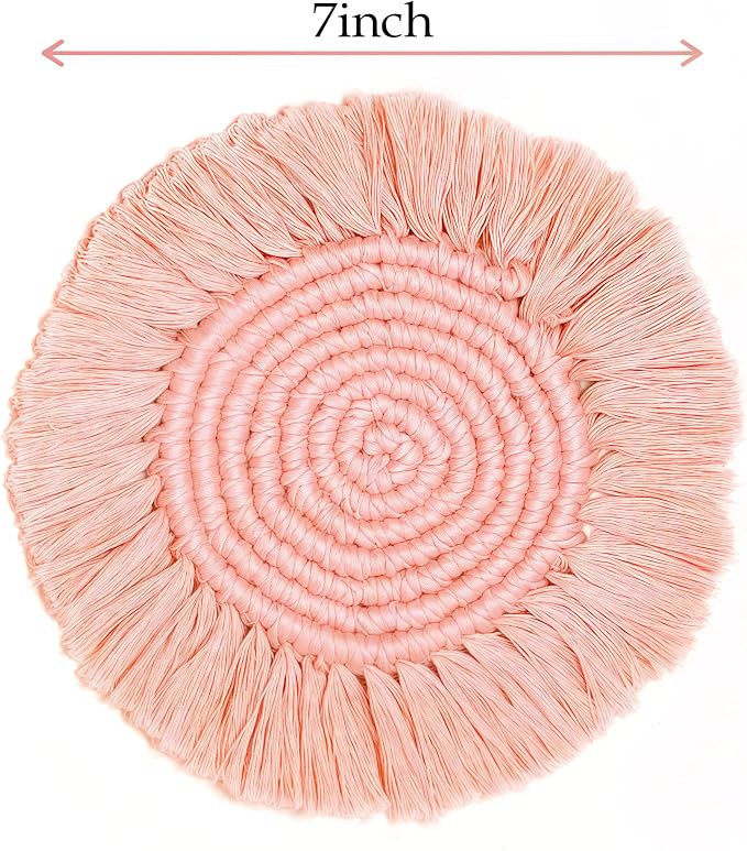 Boho Coasters Set of 2, Cute & Absorbent Drink Coasters - Image 7