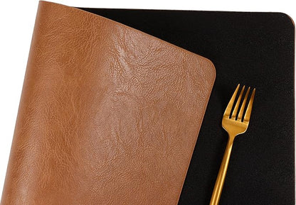 Faux Leather Placemats, PU Table Mats, Waterproof, Stain Resistant, Heat Resistant, Non-Slip Easy to Clean for Kitchen Dining Table,Conference Table