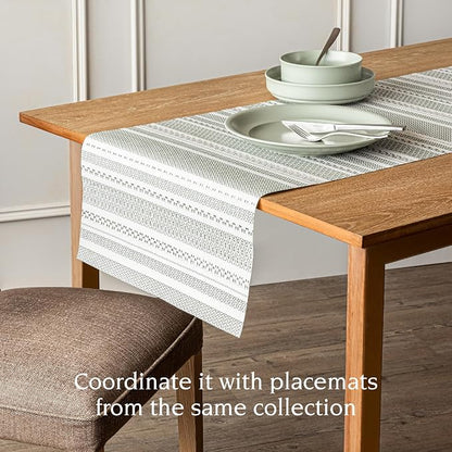 Over&Back 18x90 Reversible Striped Table Runner - Image 3
