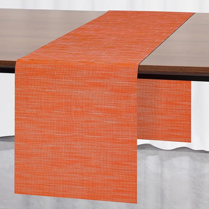 Myir JUN Orange Table Runner Home Decor Dining Table Runners | Vinyl Table by MyirJUN