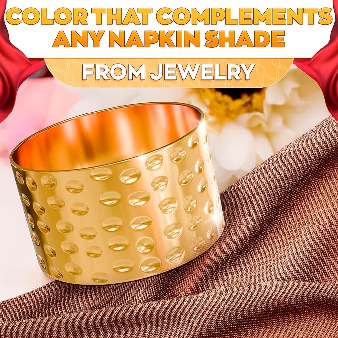 Hammered Napkin Rings Set of 12, and Buffets - Image 7