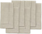 Solino Home Natural Linen Napkins Set of 6-100% Pure Linen Hemstitch Dinner Napkins 20 x 20 Inch for Spring, Easter - Classic Hemstitch