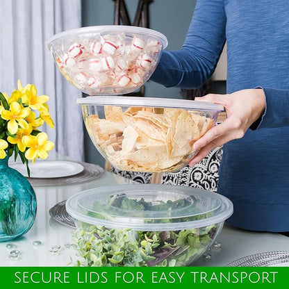 2 Swts Disposable Round Crystal Clear Serving Bowls - Image 4