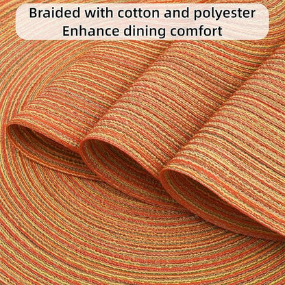 SHACOS Round Placemats Set of 4 Woven Braided Place Mats Table Placemats 15 - Image 3