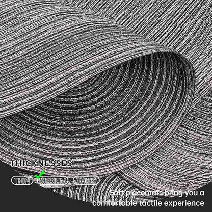 Noctiflorous Oval Braided Placemats Set of 4 Woven 12x18 Inch Non Slip Washable Heat Resistant Place Mats Tablemats for Dining Kitchen Party Daily Table Decor Dinner Mats (Gray Black, 4)