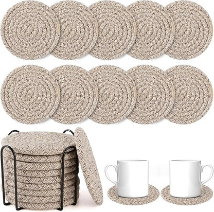 OIAHOMY 10 Pcs Drink Coasters by MasterofSpaceOptimization