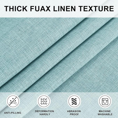 Hiasan Round Tablecloth 90 Inch Linen - Wrinkle and Stain Resistant Washable Polyester Fabric Table Cloth for Dining Room Kitchen Party, Aqua