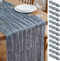 Asee'm 12pcs Dusty Blue Cheesecloth Table Runner Summer 10FT Gauze Rustic | by Aseem