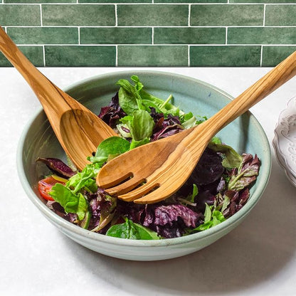 Rock & Branch Olive Wood Salad Serving Utensils, Pasta and More - Image 4