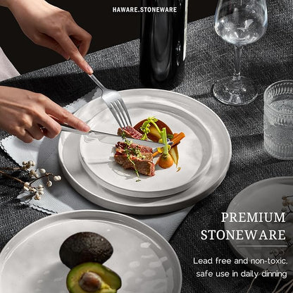 HaWare Dinnerware Sets, 16-Piece Plates and Bowls Set - Image 5