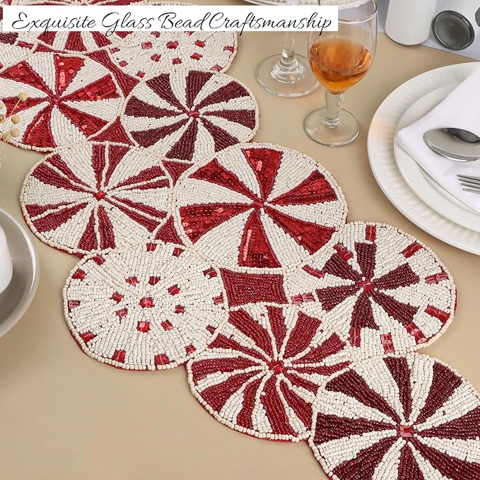 Beaded Table Runner 13 x 36 Inch - Image 2
