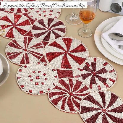 Beaded Table Runner 13 x 36 Inch - Image 2