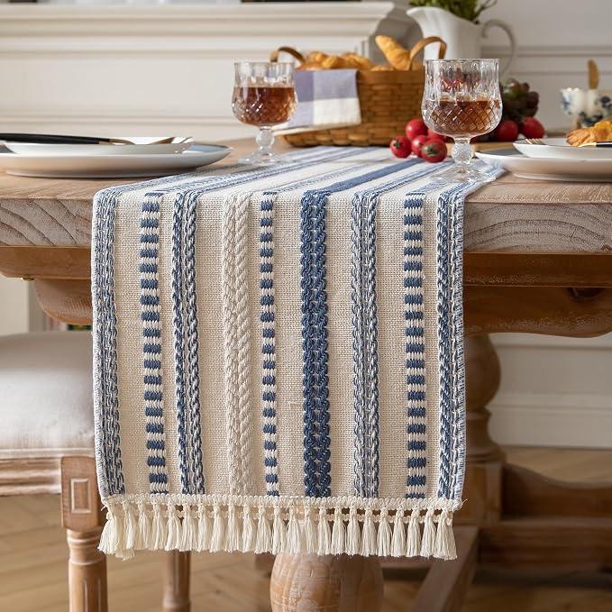 Caflife Boho Table Runner 90 Inchs Long, Dining Room Home Decor - Image 3