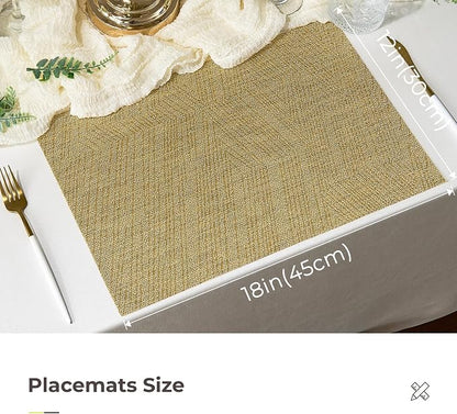 Leetaltree Gold Placemats Set of 24 - Image 4
