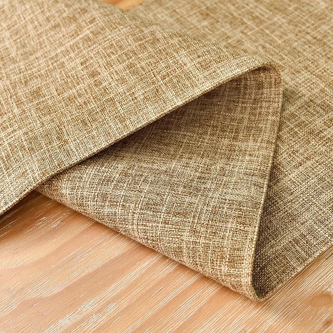 NEWISHER Reversible Double Layer Table Runner Faux Linen Fabric, 13x48inch | - Image 4
